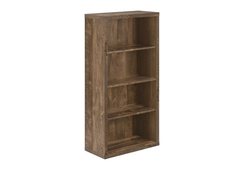 11.75" x 23.75" x 47.5" Cappuccino Particle Board Adjustable Shelves Bookshelf